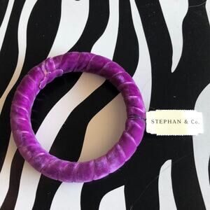 4 for $20 Stephan & Co. Purple Velvet Bangle